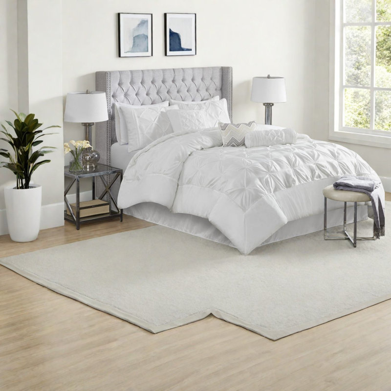 Ensemble de literie pour lit très élégant 7 pièces, 100% polyester, capitonné, pour les chambres confortables