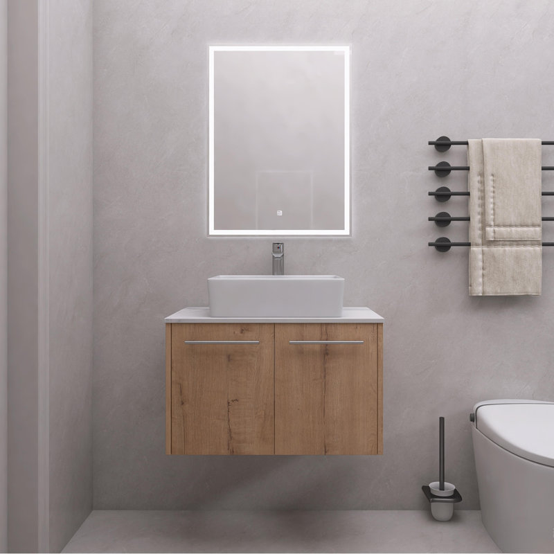Meuble-lavabo simple 30 po avec comptoir en céramique