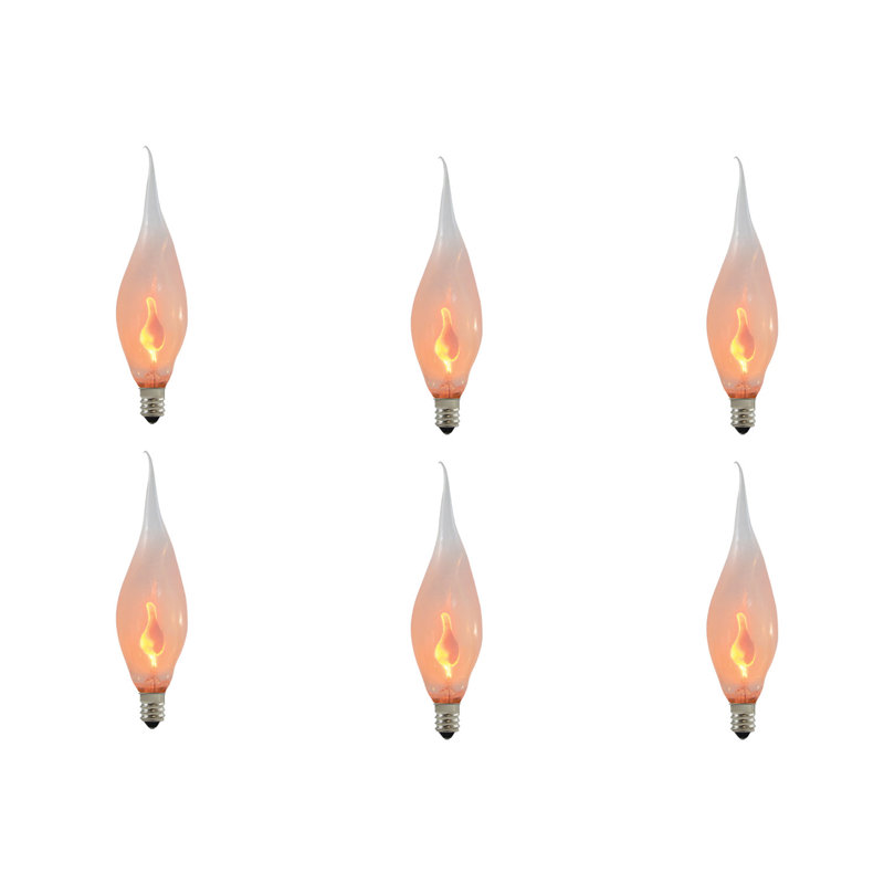 Ampoule incandescente scintillante 3 watts E12, finition silicone CA5, lueur blanc chaud 2700K, intensité variable