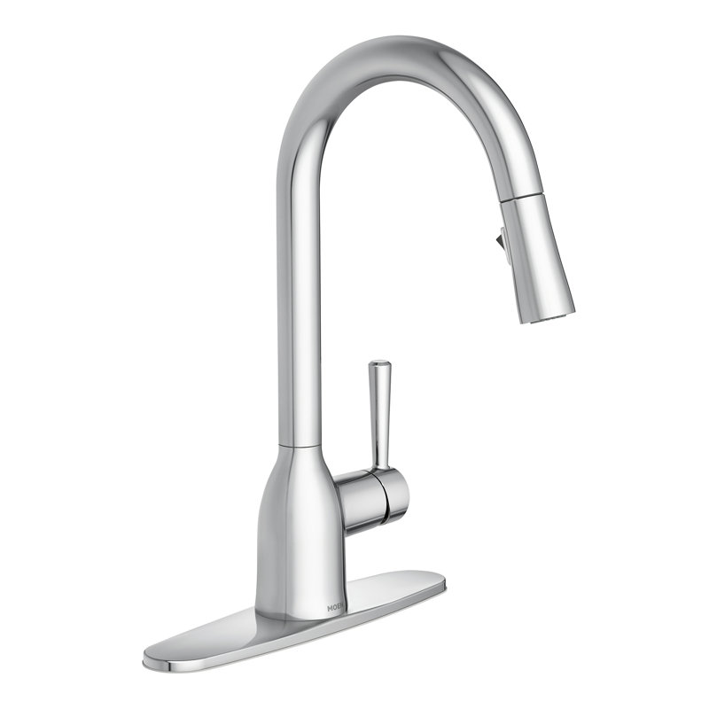 Adler Pull Down Single Handle Kitchen Faucet with Accessories, Chrome