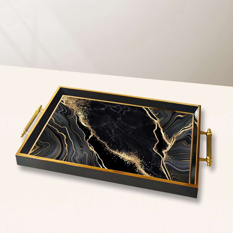 Elegant Glass Serving Tray, 19.7 x 11.4 x 1.4 inches | 100% High-Quality Glass | Perfect for Entertaining & Serving | Stylish and Functional Design for Home & Parties | Durable and Easy to Clean