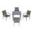 Chimerika 4 - Person Patio Dining Set Umbrella Hole Included Square Table