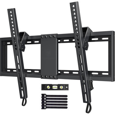 Support pour téléviseur pour la plupart des téléviseurs de 37 à 82 pouces, le support mural inclinable universel s'adapte aux montants en bois de 16 po à 24 po avec support de fixation murale plat à profil bas VESA 600 x 400 mm et charge maximale d