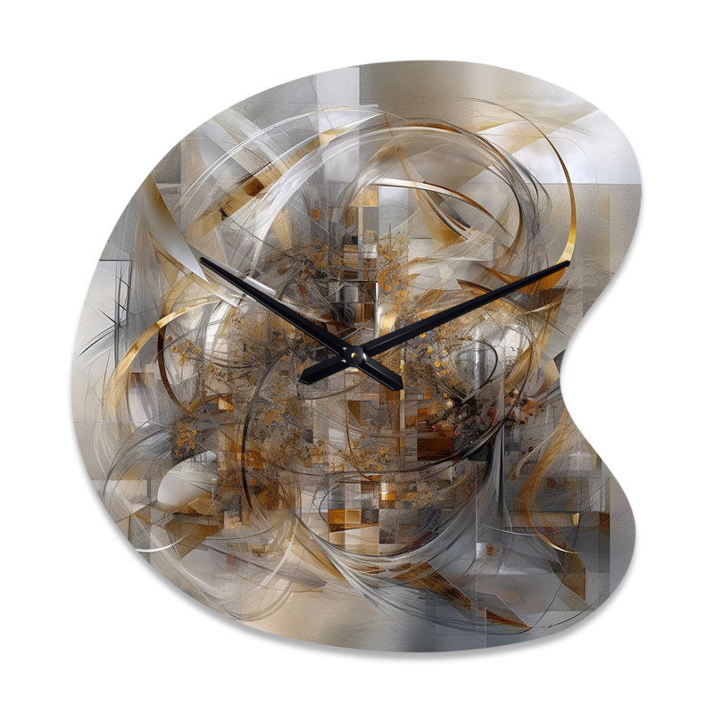 Horloge murale asymétrique gris Hix, Grand