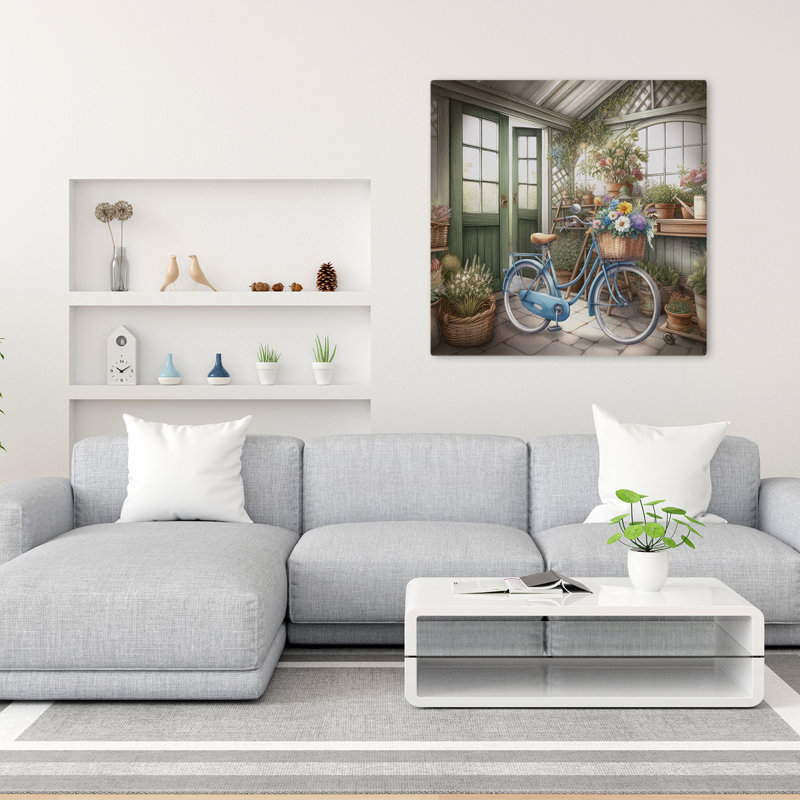 Art floral dans un jardin, H 36 po x l 36 po