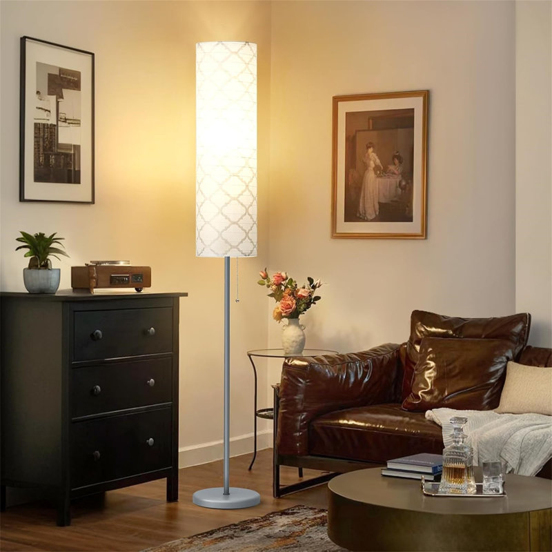 165cm Chrome Column Floor Lamp