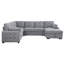 Canapé d'angle multi-fonctionnel en forme de L avec rangement et lit convertible-305068711