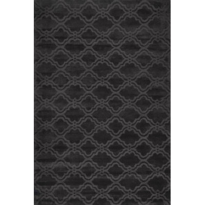 Tapis gris anthracite en laine touffeté à la main Motte