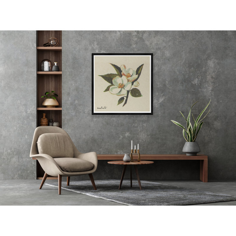 White Blossom II Print, Black