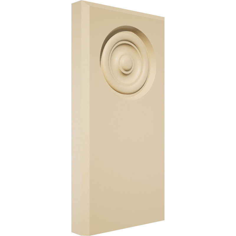 Foster Bullseye Plinth Block with Beveled Edge, 10" H x 5" W x 1" D