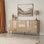 Elegant Console Table, Bronze & Gold, 70.9 x 31.5 x 15.7 inches | 100% MDF, Thickness: 0.7 inches | Modern Glam Design, Perfect for Entryway or Living Room, Stylish Geometric Accents, High-Quality Finish