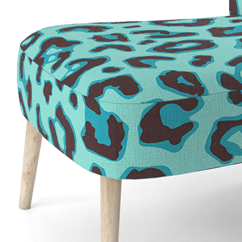 Chaise d'appoint en velours Leopard