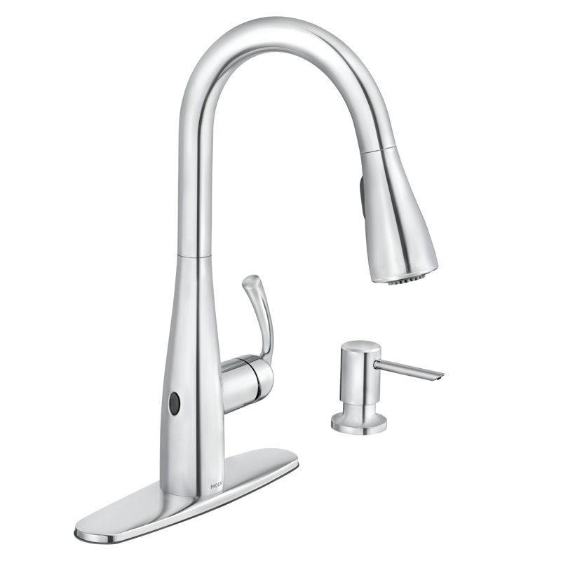 Essie Touchless 1-Handle Pull-Down Sprayer Kitchen Faucet With Motionsense Wave And Power Clean, Chrome