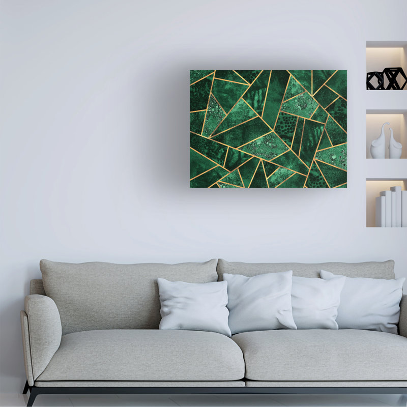 Bolog Elisabeth Fredriksson Deep Emerald Canvas Art, 35" H x 47" W