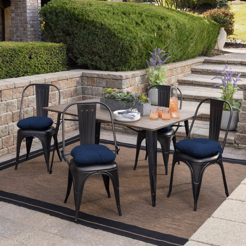 ARDEN Outdoor Seat Cushion, Dark Blue 