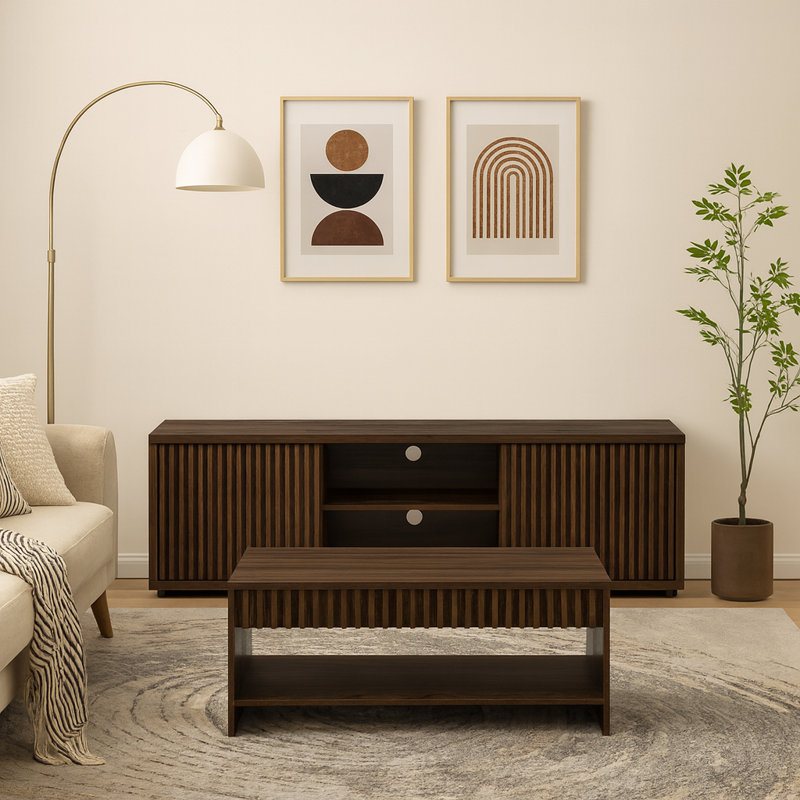 Irwin 2 - Piece Living Room Set, Walnut