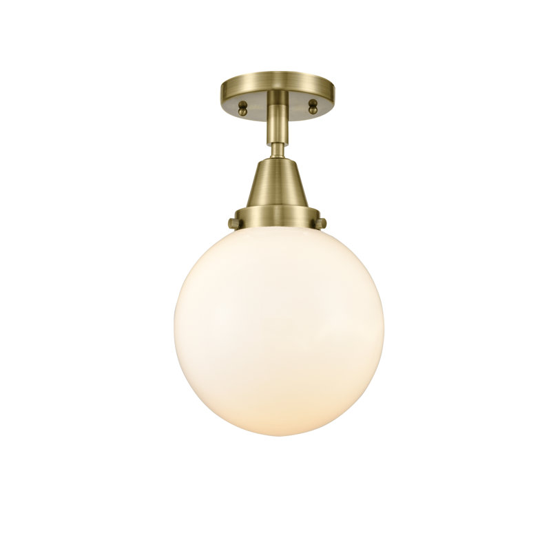 Plafonnier encastré en verre Alfonsa, Laiton antique, Ampoule non incluse, Oui