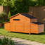 Grand poulailler en bois 70 with avec 2 nichoirs, toit imperméable, serrure sécurisée, poulailler ventilé avec perchoir et plateau coulissant pour un nettoyage facile-136331235