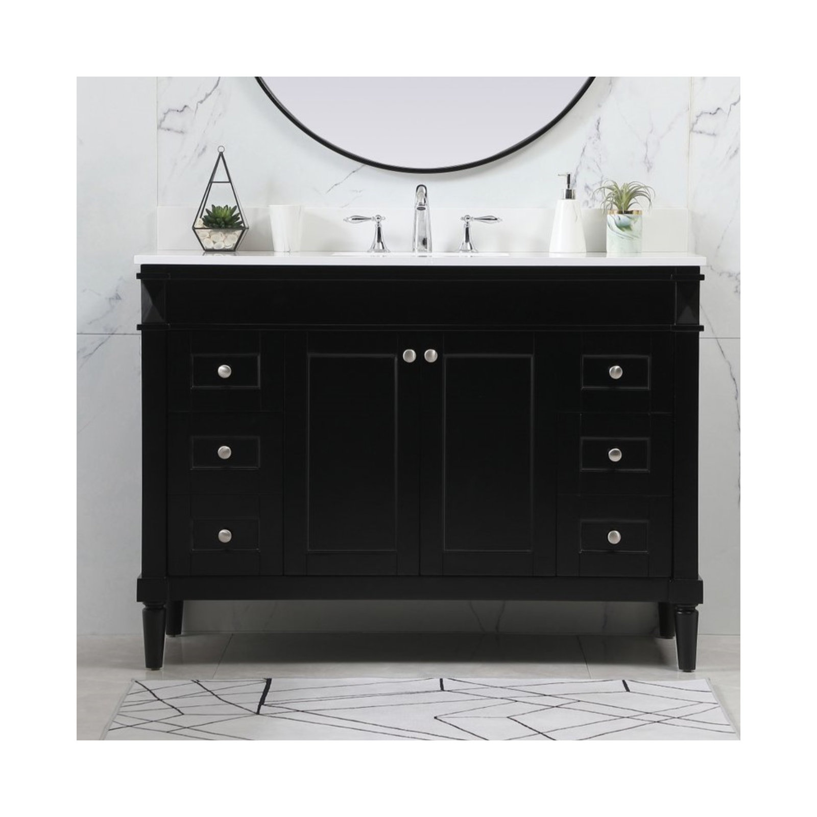 Readington 48'' Single Bathroom Vanity, Black