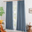 100% Blackout  Blend Solid Double-Layer Rod Pocket Curtain Panel Pair(Set of 2)-998738307-998738310
