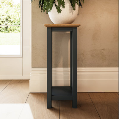 Daris Side Lamp Table Plant Stand. Solid Oak Top. Fully Assembled