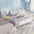 Metal Platform Bed with Rails-368604038-368604037
