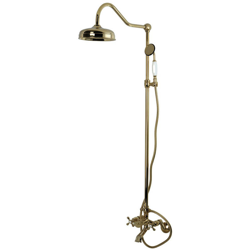 Diverter Complete Shower System, Polished Brass (PVD)