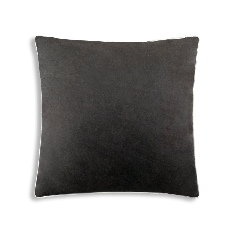 Coussin décoratif en velours noir argenté Cloud9 Design Noah, Noir