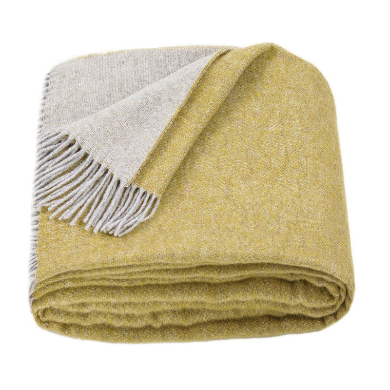 Merino Wool Blanket Gurdarshan, Mustard Yellow