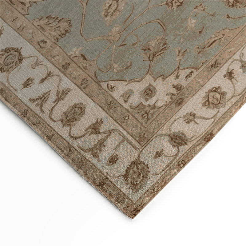 Tapis gris d'intérieur et d'extérieur Tabriz, Rectangle 9 pi x 12 pi