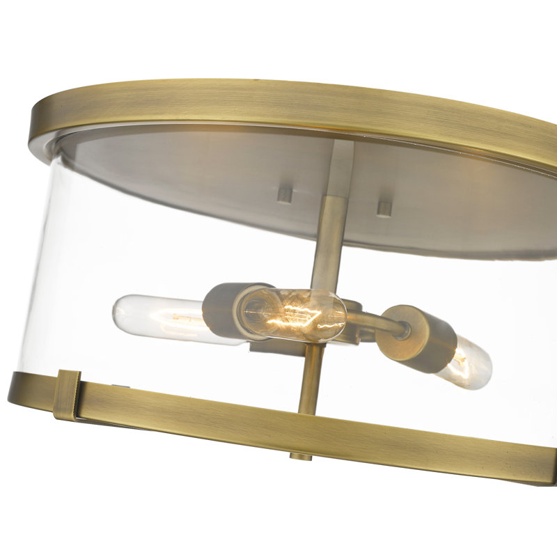Plafonnier encastré circulaire simple à 3 lumières 16,5 po Asine