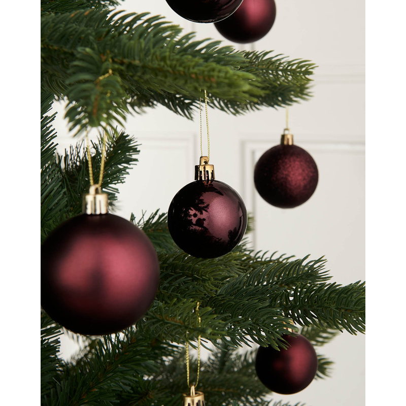 6.99cm Solid Colour Plastic / Acrylic Bauble, Burgundy