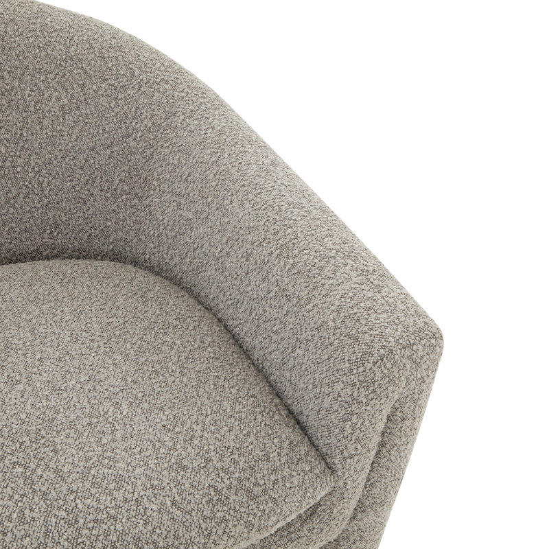 Fauteuil demi-tonneau 32,87 po Pollman, Boucle gris clair