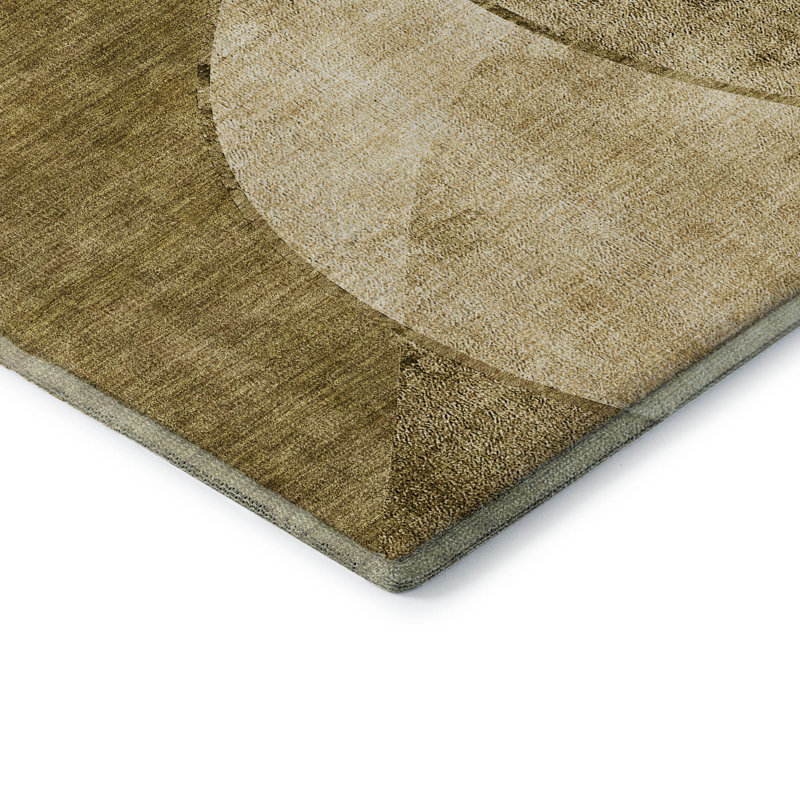Premium Machine Washable Cerrito Brown Rug, Rectangle 8' x 10'