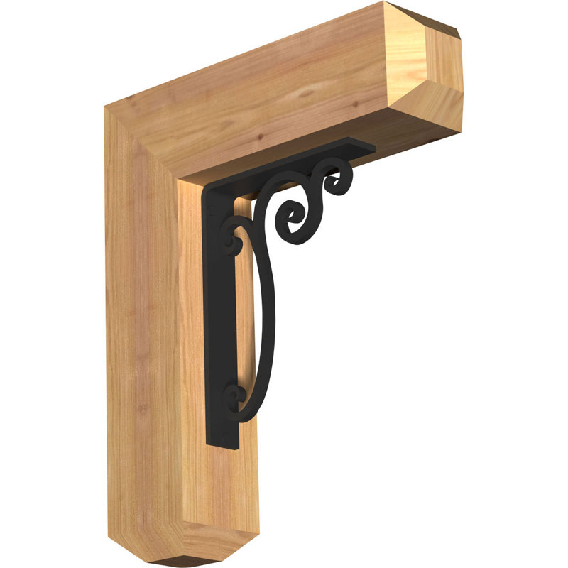 Support simple Ironcrest de 4 po Avery, H 18 po x P 15 1/2 po, Cèdre rouge de l'Ouest l 3 1/2 po x T 4 po (lisse