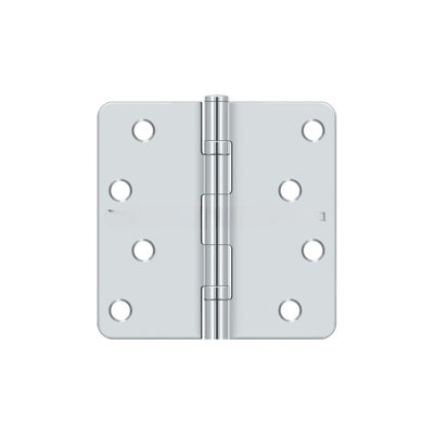 Deltana S44R4BB26 charnière à rayon 4 po x 4 po x 1/4 po, roulement à billes, résidentiel en paire de chrome poli