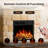Electric Fireplace Insert, Freestanding/recessed Heater With 7 Flame Brightness, 2 Heat Modes, Remote Control, Quiet Operation, Safe For Kids & Pets, For Living Room, Bedroom
