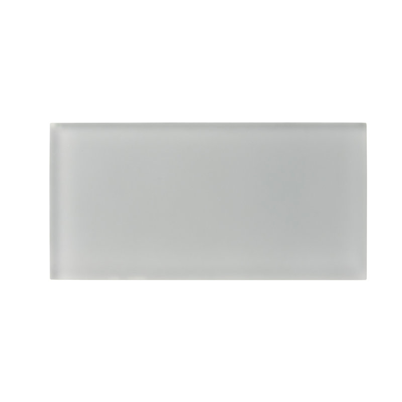 6'' x 3'' Glass Subway Wall Tile, Gray