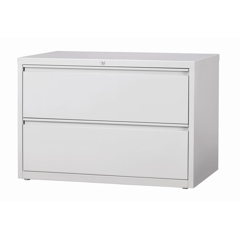 42'' Wide 2 -Drawer Steel File Cabinet, Light Gray