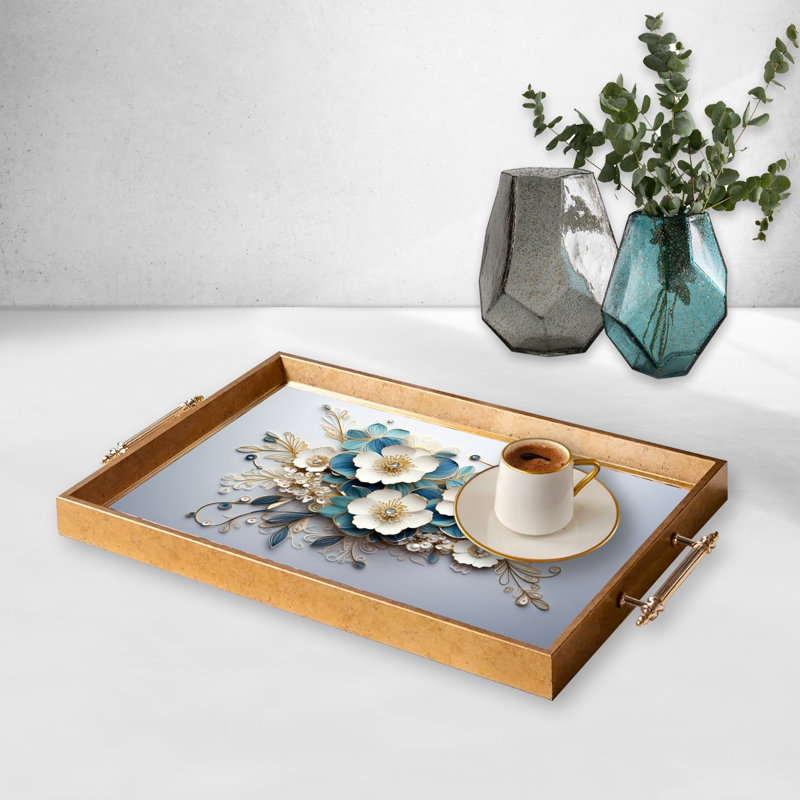 Elegant Glass Tray, 19.7 x 11.4 x 1.4 inches | 100% Durable Glass Construction | Easy to Clean with Damp Cloth | Ideal for Serving, Decorative Display, and Organizing | Stylish Addition to Home Décor
