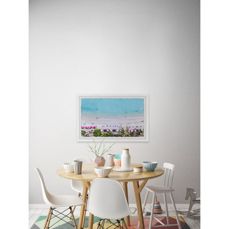 Sun Umbrellas - Single Picture Frame Painting, 38 cm H x 45 cm W