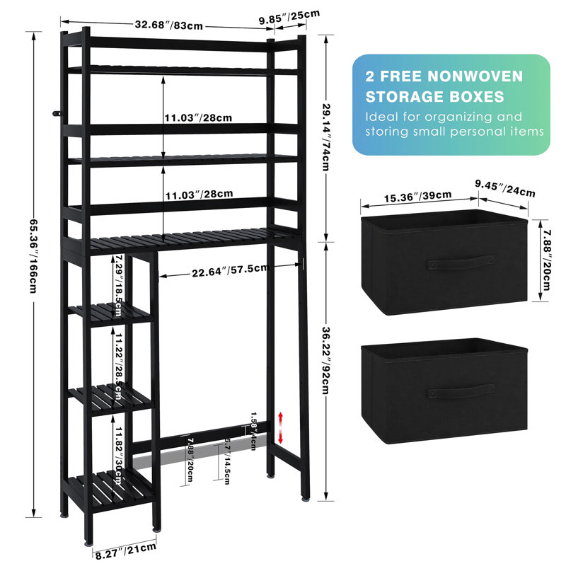 Aanika Over The Toilet Storage, Black