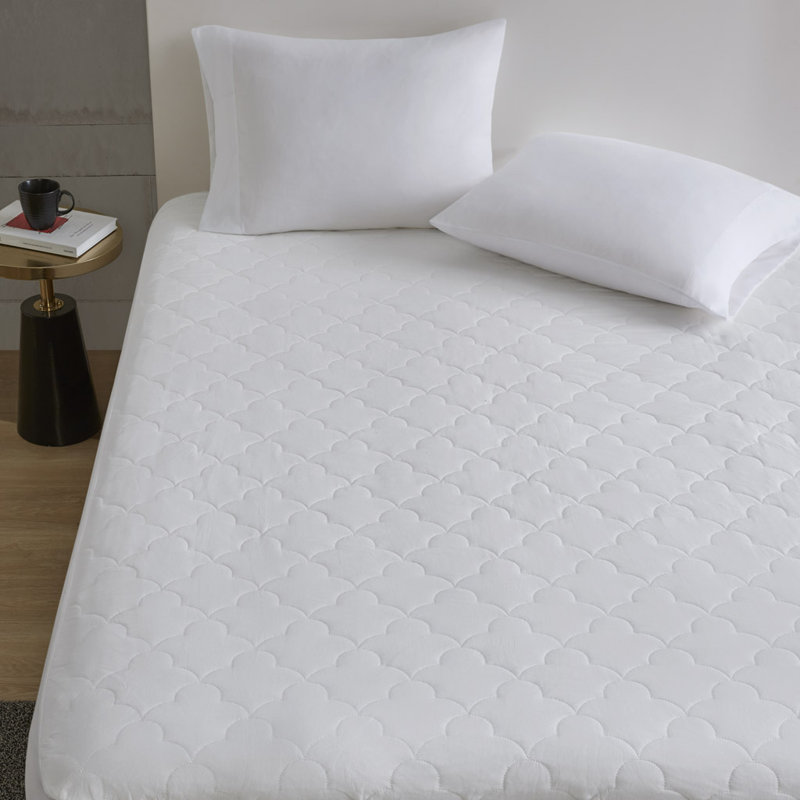 Protège-matelas matelassé en coton percale pour grand lit, Grand lit