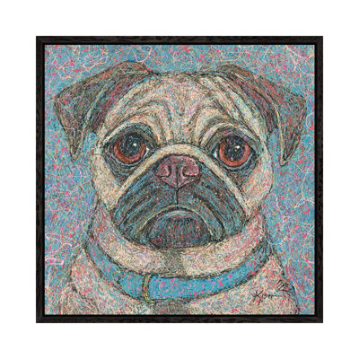 Pug Drip by Gretchen Kish Serrano - Print on Canvas