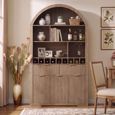 75" H Arched Kitchen Pantry Cabinet