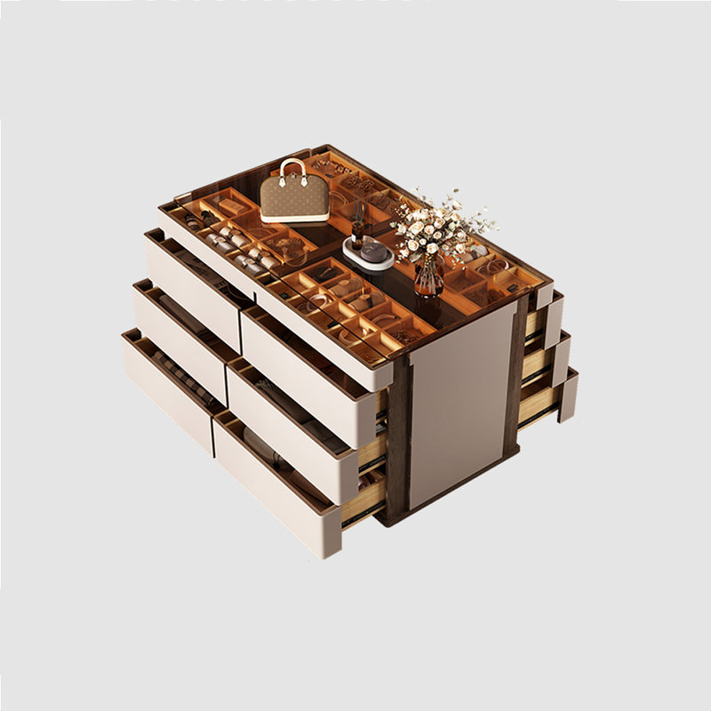 Comptoir de magasin de bijoux de luxe, Kaki