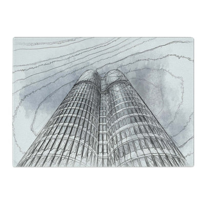 Tempered Glass Architecture Sketch Vol.21 Chopping Board