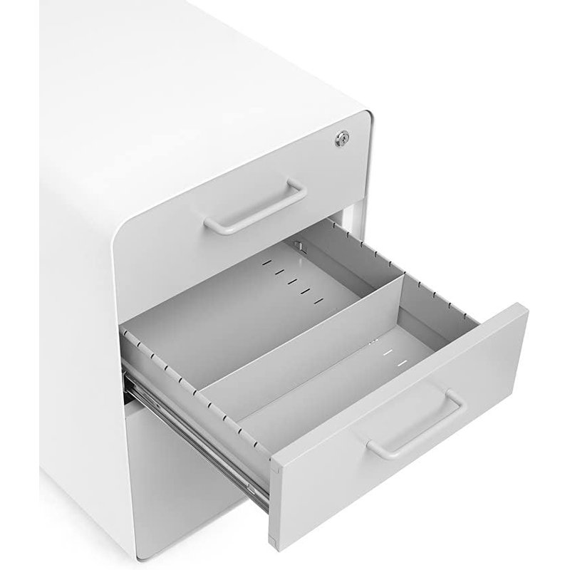 Stow 3-Drawer File Cabinet, Gray