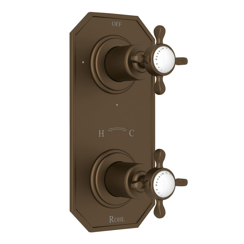 Edwardian™ 1/2" Thermostatic Trim with Diverter, English Bronze