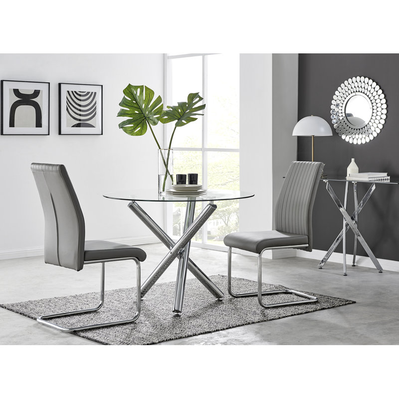 Ensemble de table de salle à manger Salini, gris